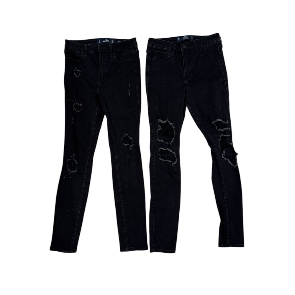 Hollister black distressed skinny jeans bundle